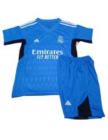Real Madrid Brankářské Venkovní dres pro děti 2023-24 Krátký Rukáv (+ trenýrky)